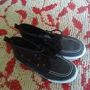 Black and blue dress shoes